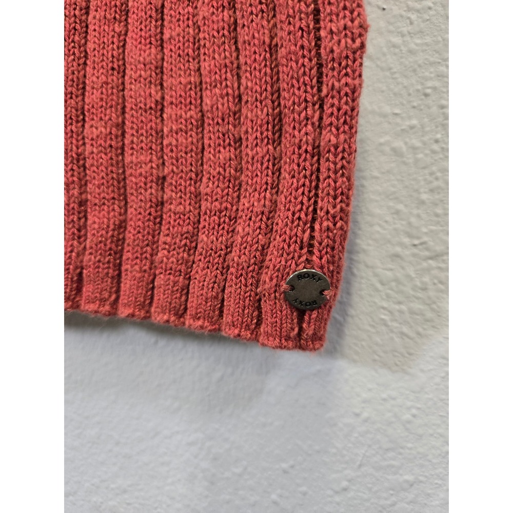 Roxy Ribbed Knit V-Neck Cami Beachy Boho Terracotta Tank Top XL - Picture 3 of 8